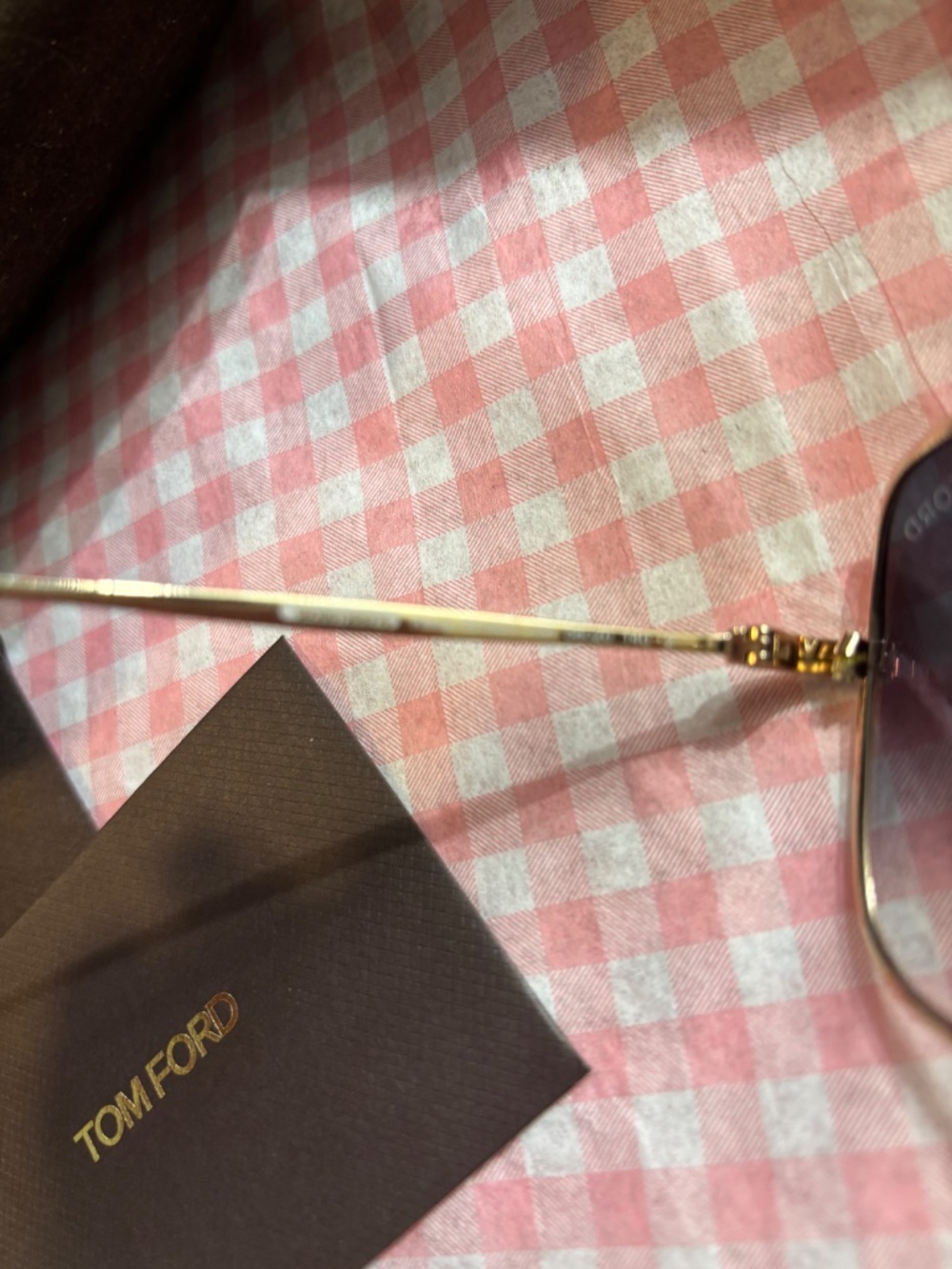 Gorgeous Tom Ford Square Oversized Gradient Blue Lens Sunglasses - Picture 4 of 5